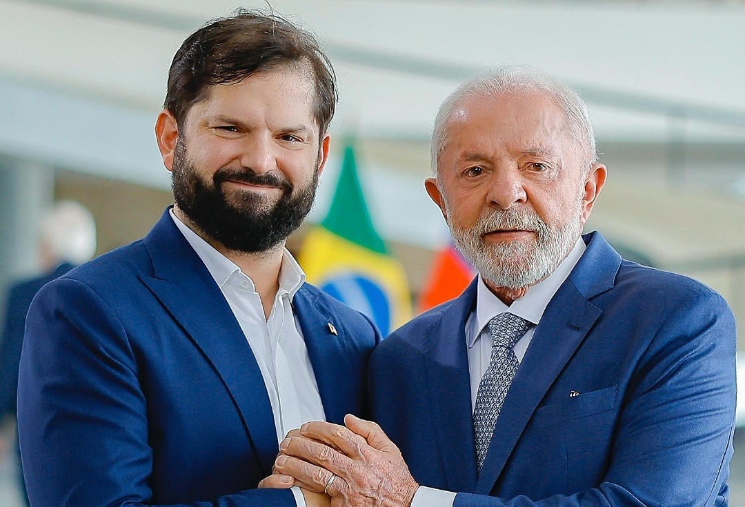 Lula e Boric querem ampliar relaes comerciais entre Brasil e Chile