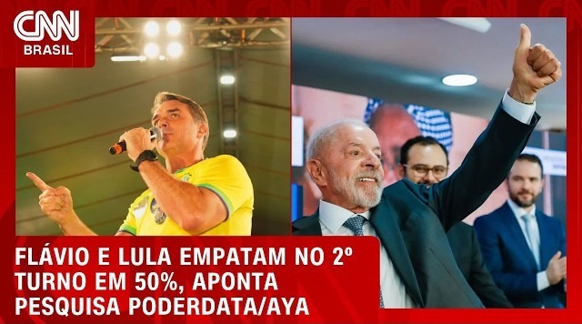 PoderData/AYA: Flávio e Lula empatam com 50% dos votos válidos no 2º turno