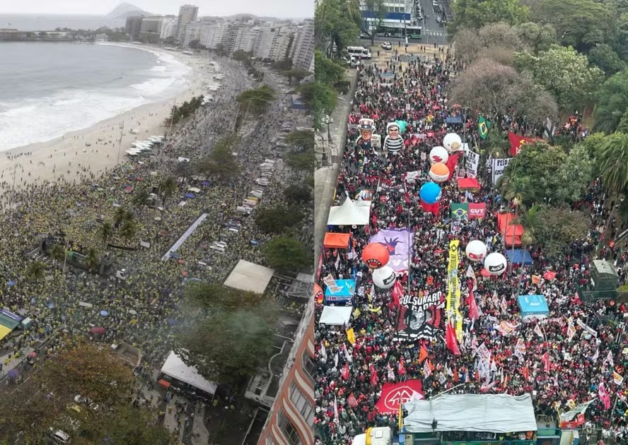 Direita rene 42 mil na Paulista, enquanto esquerda leva 9 mil  Praa da Repblica