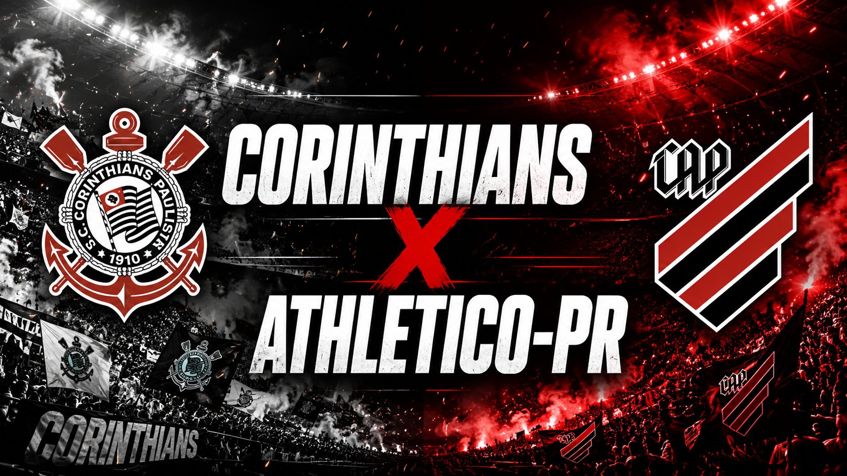 Corinthians recebe Athletico PR na Neo Química Arena, no desfecho da 21ª rodada do Brasileirão