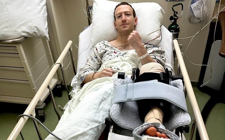 Mark Zuckerberg passa por cirurgia devido a leso no joelho esquerdo