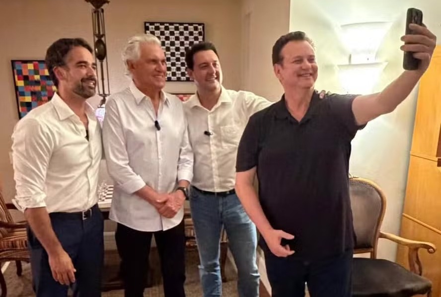 Caiado anuncia filiação ao PSD ao lado de Ratinho Jr e Eduardo Leite