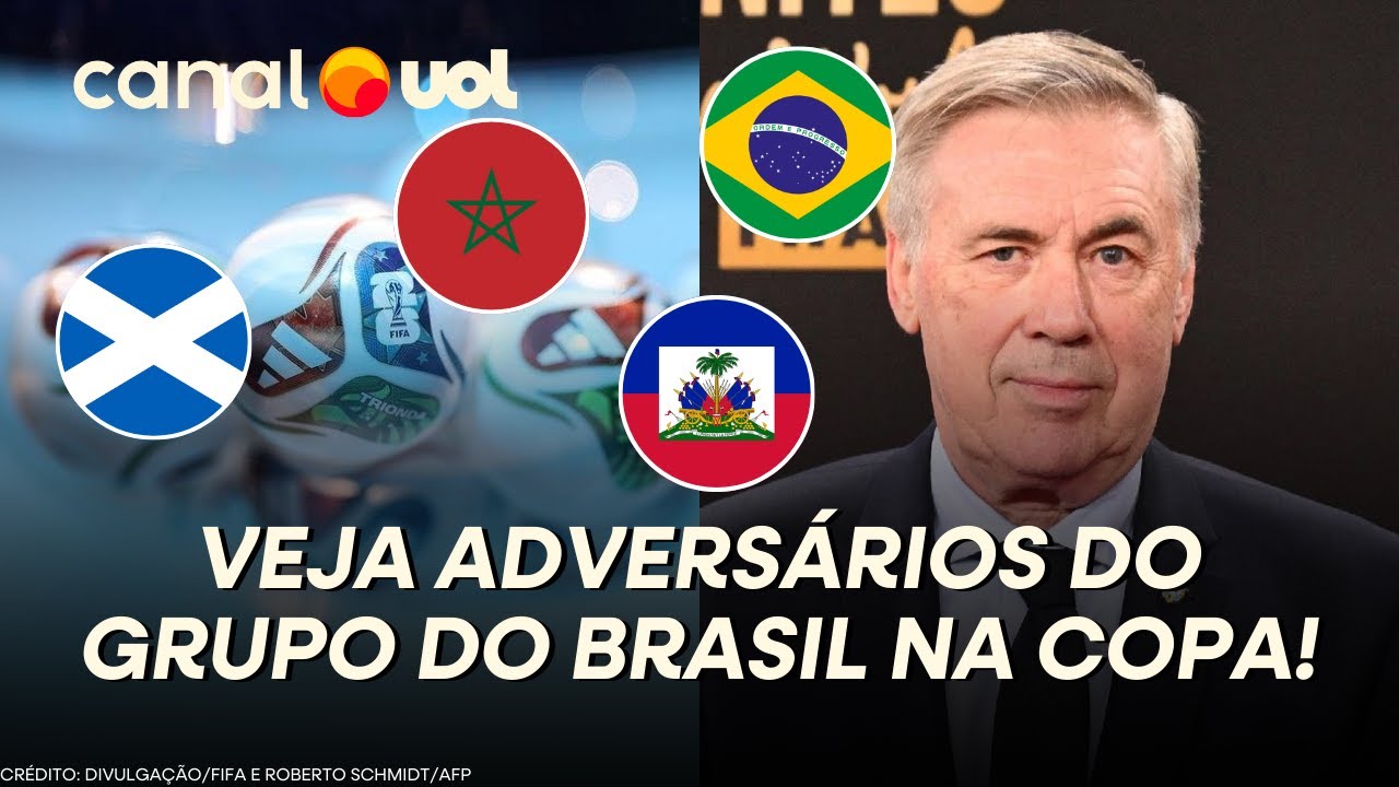 Brasil encara Marrocos, Esccia e Haiti na Copa 2026; veja todos os grupos