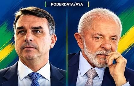 Eleições 2026/Poderdata/Aya: Lula e Flávio Bolsonaro aparecem empatados em 50% dos votos válidos no 2º turno