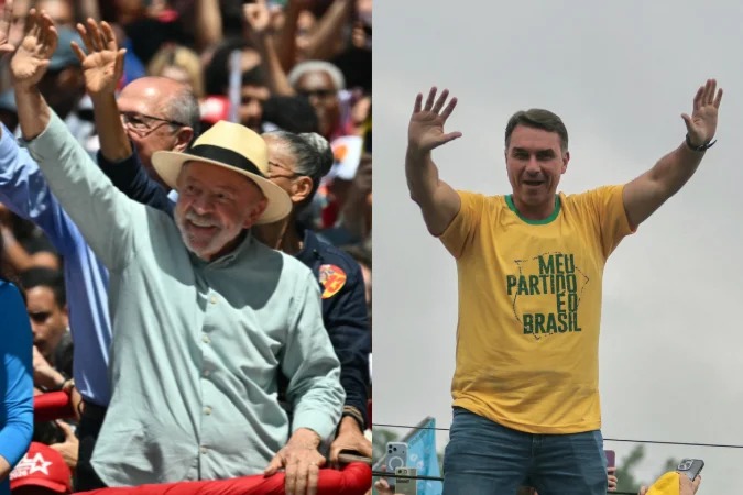 Lula e Flávio Bolsonaro encerram campanhas do primeiro turno em São Paulo