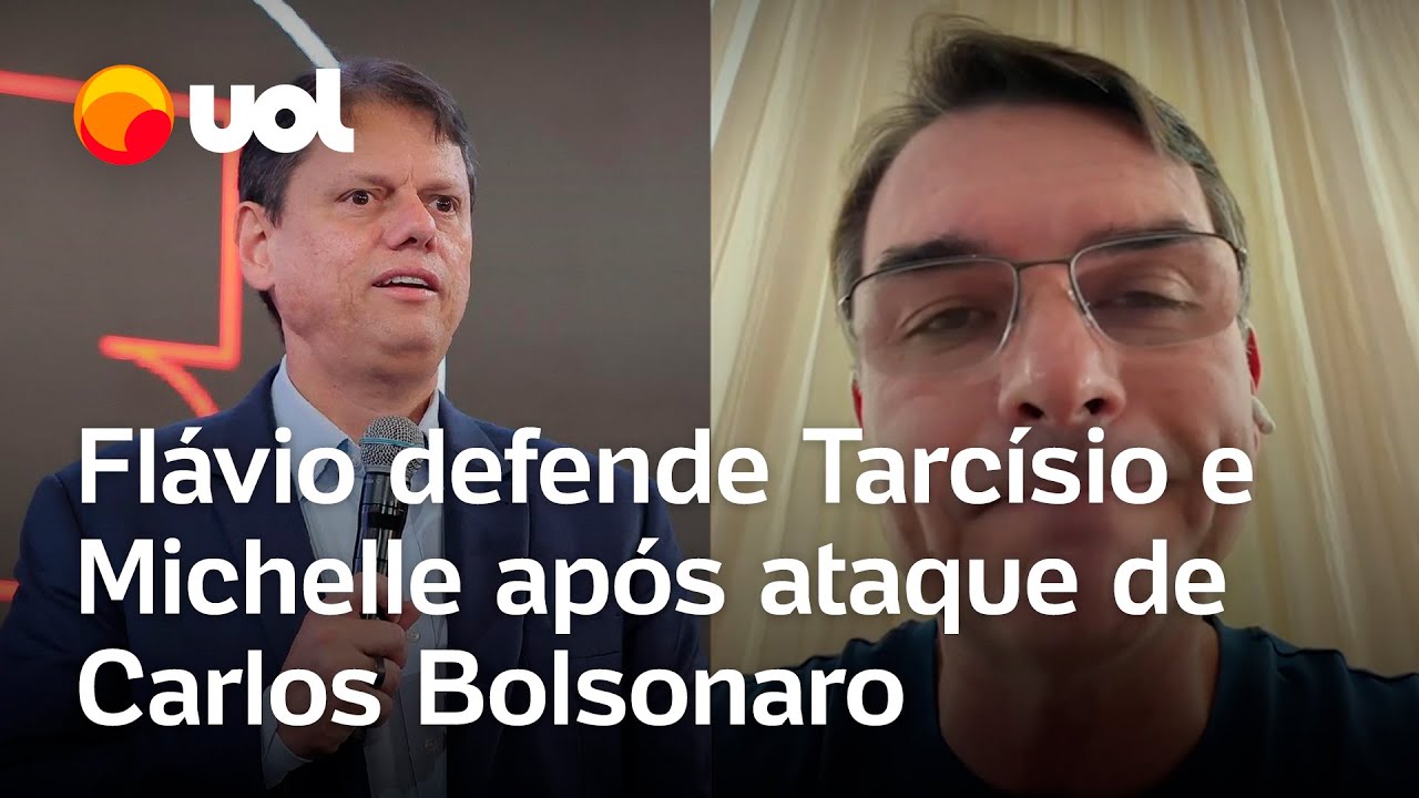 Flávio defende Tarcísio e Michelle após ataque indireto de Carlos Bolsonaro