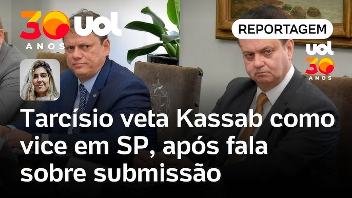 Tarc�sio se irrita e veta Kassab como vice em SP ap�s fala sobre submiss�o